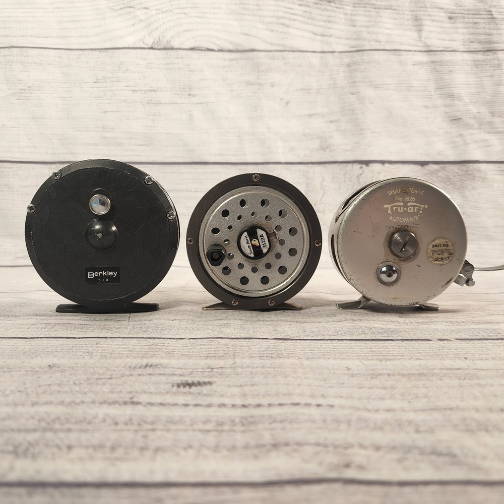 Vintage Fly Fishing Reel Lot Berkley 510 South Bend 1122A Shakespeare 1826